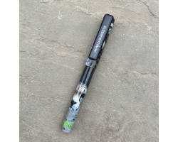 a pen displaying a photo of a cheetah and the dublin zoo logo and website address.