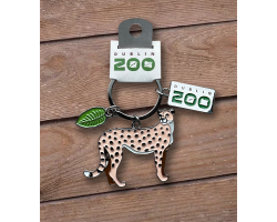 Cheetah Metal Key Ring