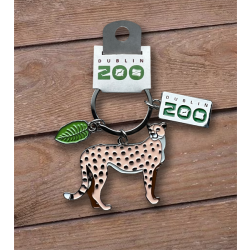 Cheetah Metal Key Ring