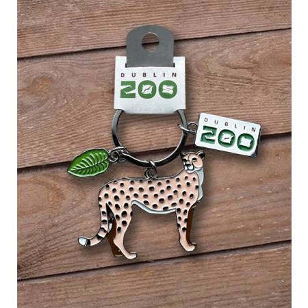Cheetah Metal Key Ring