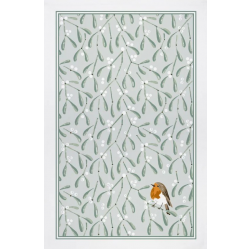 Mistletoe & Robin Tea Towel