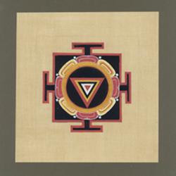 Kalī yantra, based on an image from the Sadānamāla folio by Sandra Hill