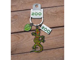 Gecko Metal Key Ring