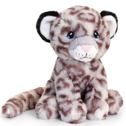 Sitting Snow Leopard 18cm Keeleco