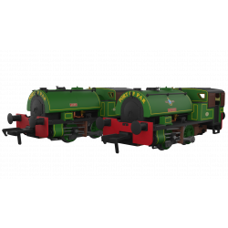 Port of Bagnall's - TWIN PACK - Lined Light Green (DCC Sound Fitted)