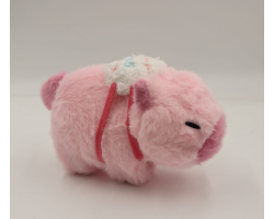 Pink Capybara with Baseball Snapband