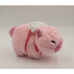 Pink Capybara with Baseball Snapband