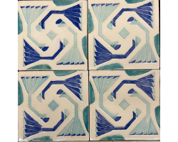 Geometric design tiles with border by Summer Alireza