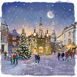 Chichester Cross at Christmas