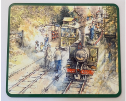 Eric Leslie Placemat: Train passing at Chelfham