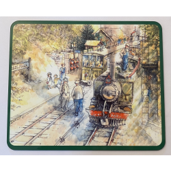 Eric Leslie Placemat: Train passing at Chelfham