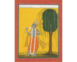 Krṣṇa presenting a Lotus to Radha by Sandra Hill