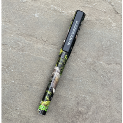 a pen with an photo of an elephant with the dublin zoo logo and the website address.