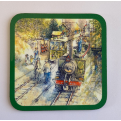 Eric Leslie Coaster: Train passing at Chelfham