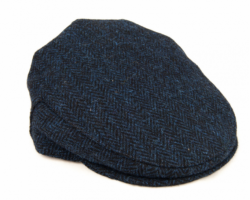 Harris Tweed Flat Cap Navy