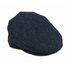 Harris Tweed Flat Cap Navy