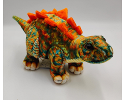 Petjes Stegosaurus Orange/Turquiose 28cm