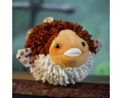 Brown and Beige Puffer Fish Soft Toy