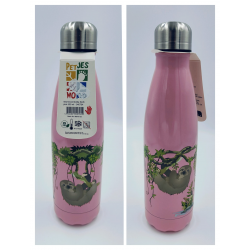 Petjes Warm/Cold Bottle Sloth Pink 500ml