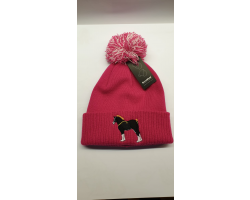 Cotebrook Embroidered Beanie Hat Fuscia Pink