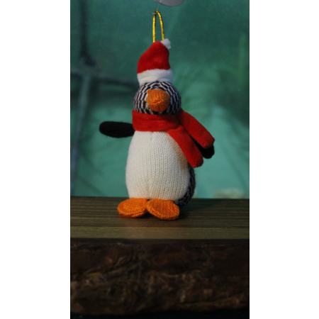 Knitted Penguin Christmas Decoration