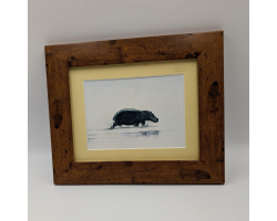 A brush with Africa Hippopotamus Framed