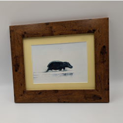 A brush with Africa Hippopotamus Framed