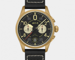 AVI-8 Spitfire Void Black Lock Chronograph Watch