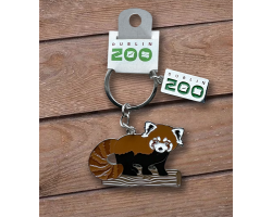 Red Panda Metal Key Ring