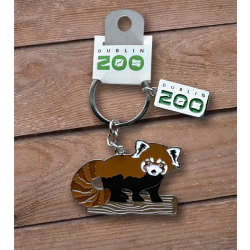 Red Panda Metal Key Ring
