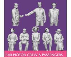 Modelu Steam Railmotor Figures - Passenger & Crew Packs