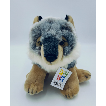 Petjes Cubsy Grey Wolf Sitting 23cm