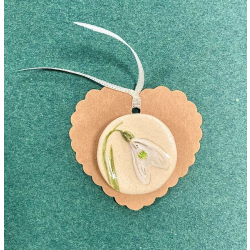 Ceramic Snowdrop Brooch