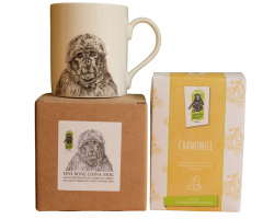 Bespoke Monkey China Mug & Chamomile  Tea