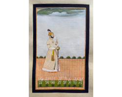 Indian Miniature (Painting of Shah Jahan) by Summer Alireza