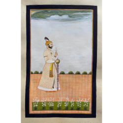 Indian Miniature (Painting of Shah Jahan) by Summer Alireza