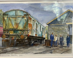 Original Watercolour MSN Engine Shed