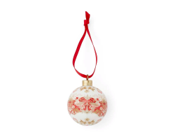 Strawberry Thief Indian Red Bauble