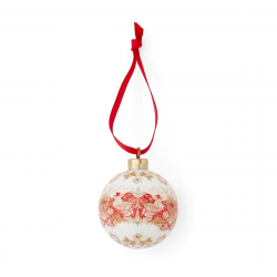 Strawberry Thief Indian Red Bauble