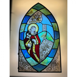 Saint Mary Magdalene (stained glass) (print) A4 by Sue Mansfield