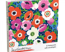 Sarah Campbell Floral Textile Designs Notecard Set