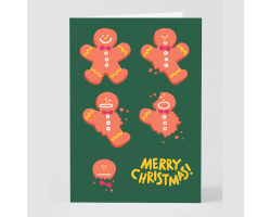 Gingerbread Embossed Christmas Card