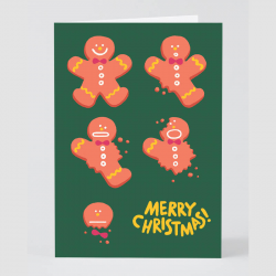 Gingerbread Embossed Christmas Card