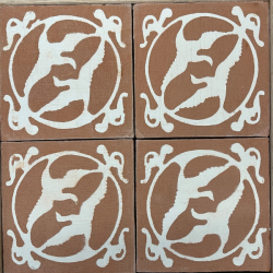 Encaustic tiles (Flying Cranes) by Summer Alireza