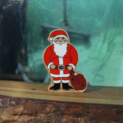 Wooden Father Christmas figure