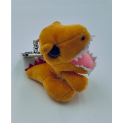 Petjes Glitter Eyes Keychain Plush T-rex 9cm Orange