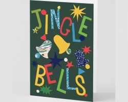 Jingle Bells Embossed Christmas Card