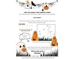 Children's Pumpkin Trail (included in children's activity bags 18th - 2nd Nov)