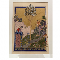Roudabeh & Zaal from Shahnameh Persian miniature by Sue Mansfield
