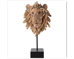 Resin Driftwood Lion Head